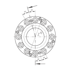 INA 滚针/推力圆柱滚子轴承 ZARF2068-L-TV, 双向,用于丝杠安装,长轴固定垫圈